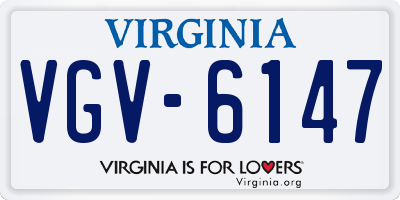 VA license plate VGV6147