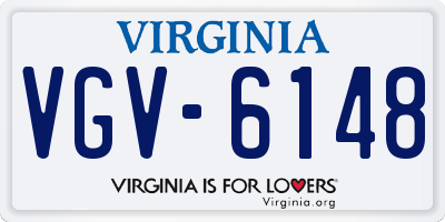 VA license plate VGV6148