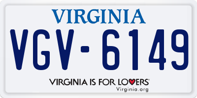 VA license plate VGV6149
