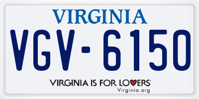 VA license plate VGV6150