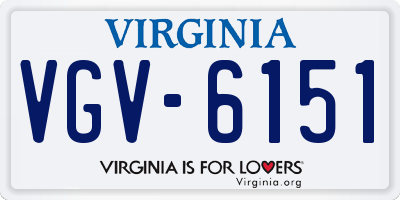 VA license plate VGV6151