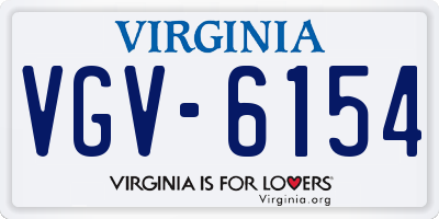VA license plate VGV6154