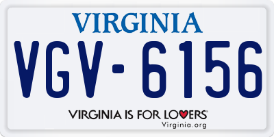VA license plate VGV6156