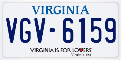 VA license plate VGV6159