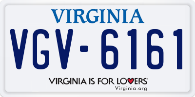 VA license plate VGV6161