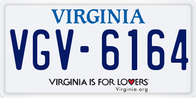 VA license plate VGV6164