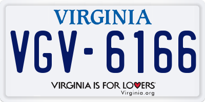 VA license plate VGV6166