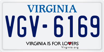 VA license plate VGV6169