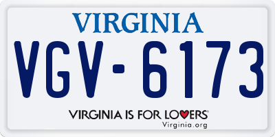 VA license plate VGV6173