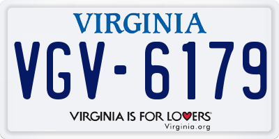 VA license plate VGV6179