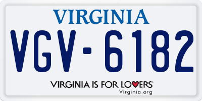 VA license plate VGV6182