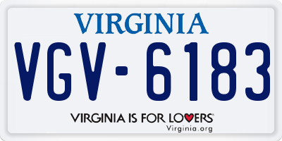 VA license plate VGV6183