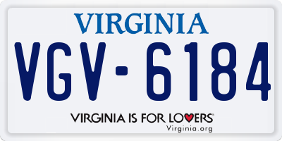 VA license plate VGV6184
