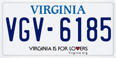 VA license plate VGV6185