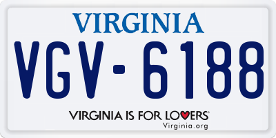 VA license plate VGV6188