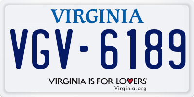 VA license plate VGV6189