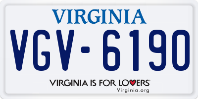 VA license plate VGV6190