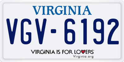 VA license plate VGV6192