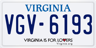 VA license plate VGV6193