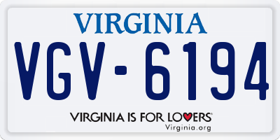 VA license plate VGV6194