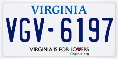 VA license plate VGV6197