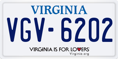 VA license plate VGV6202