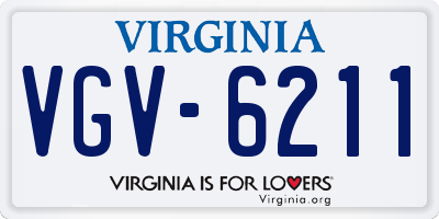 VA license plate VGV6211