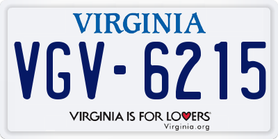VA license plate VGV6215