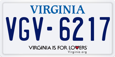 VA license plate VGV6217