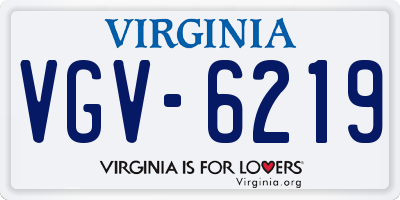 VA license plate VGV6219