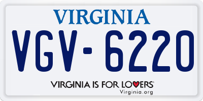 VA license plate VGV6220