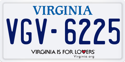 VA license plate VGV6225