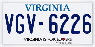 VA license plate VGV6226