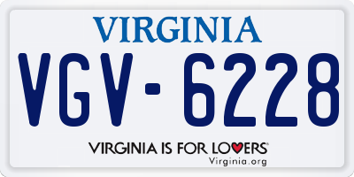 VA license plate VGV6228
