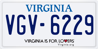 VA license plate VGV6229