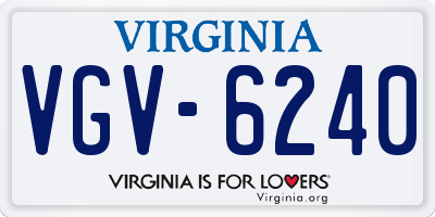 VA license plate VGV6240