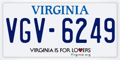 VA license plate VGV6249