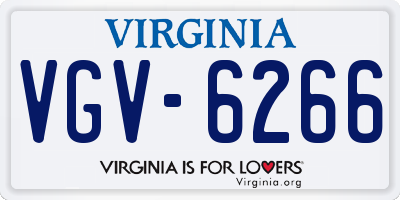 VA license plate VGV6266