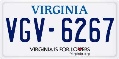 VA license plate VGV6267