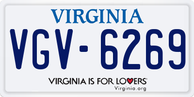 VA license plate VGV6269