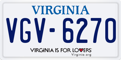 VA license plate VGV6270