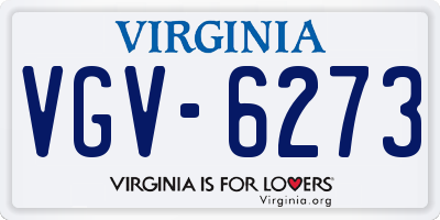 VA license plate VGV6273