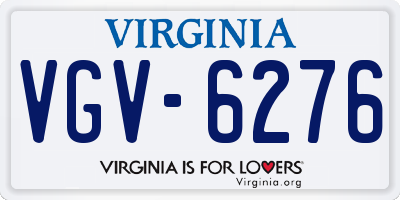 VA license plate VGV6276