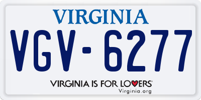 VA license plate VGV6277
