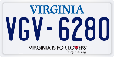 VA license plate VGV6280