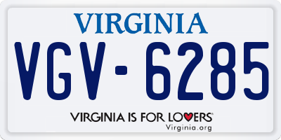 VA license plate VGV6285