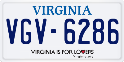 VA license plate VGV6286