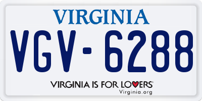 VA license plate VGV6288