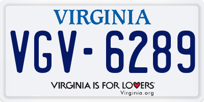 VA license plate VGV6289