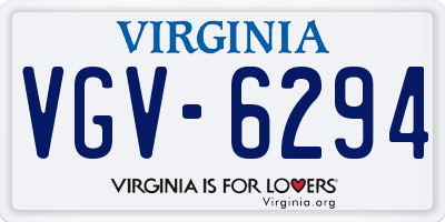 VA license plate VGV6294